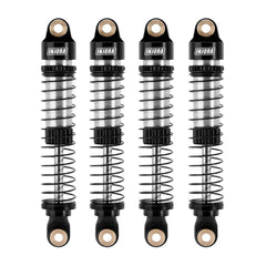 INJORA 59mm Long Threaded Oil Filled Shocks for 1/18 TRX4M (4pcs) - BLACK - HeliDirect