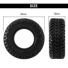INJORA 0.7" 34*12mm MAVERIX M/T Tires for 1/30 SCX30