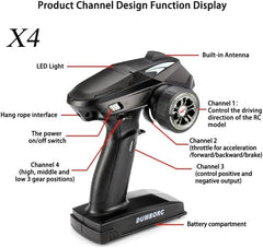 DUMBORC X4 RC Surface Radio with Receiver X6F
