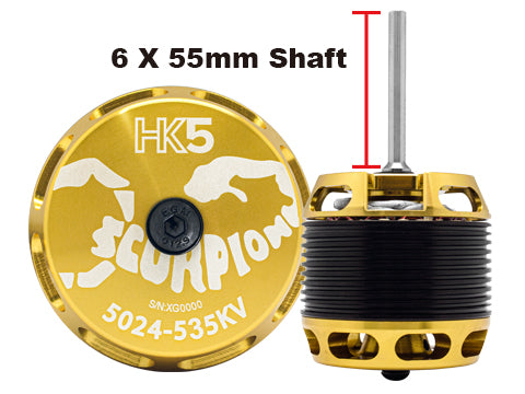 Scorpion HK5-5024-535KV (6 x 55mm Shaft) - HeliDirect