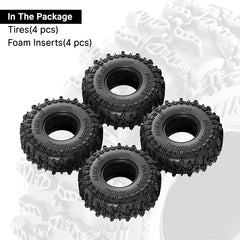 INJORA 0.7" 41*14mm Cling On Tires for 1/30 SCX30
