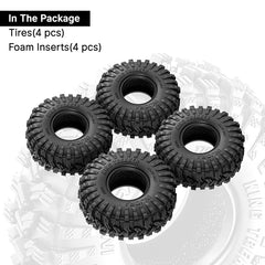 INJORA 0.7" 40*15mm King Trekker Tires for 1/30 SCX30