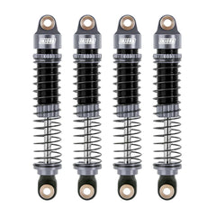INJORA 59mm Long Threaded Oil Filled Shocks for 1/18 TRX4M (4pcs) - GREY - HeliDirect