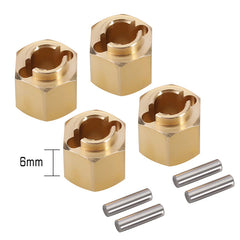 INJORA 4PCS 6mm Brass Wheel Hex Hub Extenders For 1/18 Redcat Ascent18 - HeliDirect