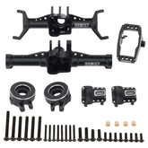 MEUS RACING Aluminum Front Rear Axle Housing for 1/18 TRX4M TRX-4M Bronco Defender RC Crawler Upgrade Parts - BLACK - HeliDirect