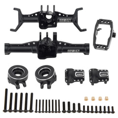 MEUS RACING Aluminum Front Rear Axle Housing for 1/18 TRX4M TRX-4M Bronco Defender RC Crawler Upgrade Parts - BLACK - HeliDirect
