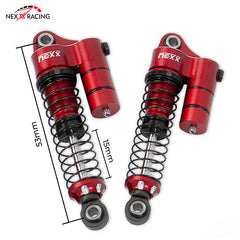 Nexx Racing 53mm Reservoir shocks (4pcs) for 1/18 RC Crawler Redcat Ascent18 - RED