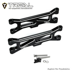 TREAL Aluminum 7075 CNC Machined Rear Lower Arms Set Suspension A-Arm Upgrades for Arrma 1/18 GRANITE GROM - BLACK