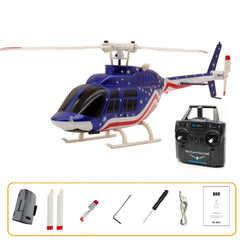 RC ERA A60 Bell-206 110-size Auto Stabilized Helicopter w/ Optical Flow Sensor and Upgraded Transmitter - RTF - Blue/Red