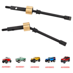 MEUS Racing 2pcs #45 Steel Front CVD Drive Shaft Axle for Axial 1/24 SCX24 Crawlers Upgraded Part - HeliDirect