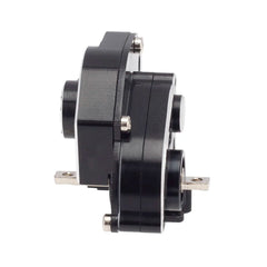 MEUS Racing RC Crawler Aluminum Transmission Gearbox, Assembled Transmission Case Complete Gearbox Upgrade Parts for 1/24 Axial SCX24 Deadbolt 90081 C10 Wrangler (Black) - HeliDirect