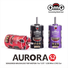 OMG AURORA 3500 KV Series Sensored Brushless Top Motor for 1/24 1/27 (Red)