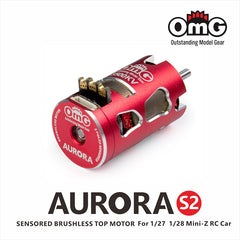 OMG AURORA 3500 KV Series Sensored Brushless Top Motor for 1/24 1/27 (Red)