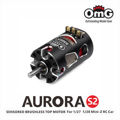 OMG AURORA 3500 KV Series Sensored Brushless Top Motor for 1/24 1/27 (Black)