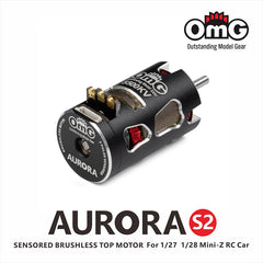 OMG AURORA 3500 KV Series Sensored Brushless Top Motor for 1/24 1/27 (Black)