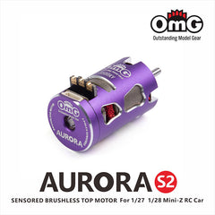OMG AURORA 3500 KV Series Sensored Brushless Top Motor for 1/24 1/27 (Violet)