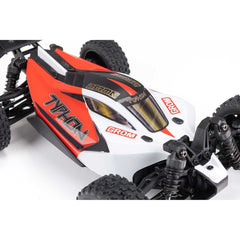 TYPHON GROM MEGA 380 Brushed 4X4 Small Scale Buggy RTR with Battery & Charger - Red/White - HeliDirect