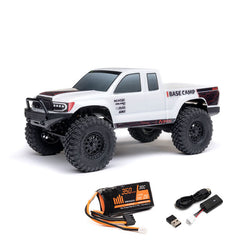 Axial 1/24 SCX24 Base Camp 4WD Rock Crawler Brushed RTR - White
