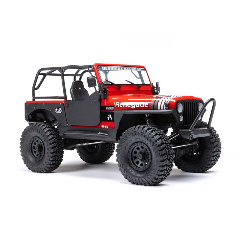 アキシャルSCX10 III Jeep CJ7 Axial 1/10 SCX10 III Jeep CJ-7 4WD Brushed RTR - Red – HeliDirect