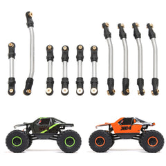 MEUS Racing 10pcs Metal High Clearance Chassis & Steering Links Set for 1/24 AX24 XC-1 RC Crawler Car
