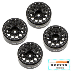 MEUS Racing 0.7-inch Beadlock Wheels Rims Deep-Dish Wheel for 1/30 Axial SCX30 1/32 Redcat Ascent-32