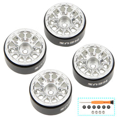 MEUS Racing 0.7-inch Beadlock Wheels Rims Deep-Dish Wheel for 1/30 Axial SCX30 1/32 Redcat Ascent-32