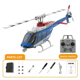 RC ERA C138-PRO Bell-206 Brushless Stabilized Helicopter w/ Optical Flow Sensor and Upgraded Transmitter - RTF - Blue