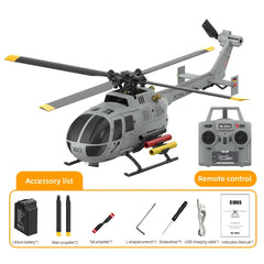RC ERA C186S BO105 Brushless Helicopter w/ Optical Sensor and Upgraded Transmitter - RTF - Grey