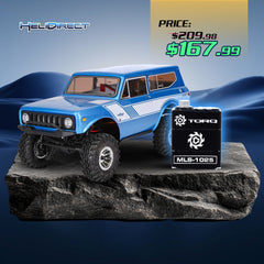 Redcat Scout II - 1/18 Scale Brushed Electric Rock Crawler (Blue) With TORQ MLS-1025 Premium DIRECT-MOUNT Servo (Free Horn Included)