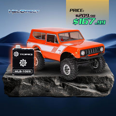 Redcat Scout II - 1/18 Scale Brushed Electric Rock Crawler (Orange) With TORQ MLS-1025 Premium DIRECT-MOUNT Servo ( Free Horn Included)