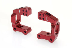 Steering Hub Carriers (L/R, CNC Aluminium Red)