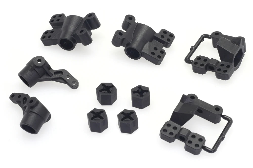CM0202 Hub Carriers & Spindle Set ( F/R, wheel hex, servo horn, 23T, 24T, 25T Gear M-Sport Puma Rally 1 - HeliDirect