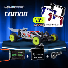Losi 1/24 Micro-B 2WD Buggy RTR (White) With TORQ Coreless Titanium Gear 7g Micro Servo, aluminum servo horn,Servo Mount & PULSE 500mah 2S 7.4V 60C LiPo Battery - Big Savings $19.52 Off