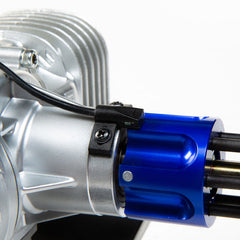 DLE-130cc Twin Gas Engine with Electric Ignition and Mufflers - HeliDirect