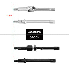 INJORA Stainless Steel Axle Shafts for 1/30 SCX30