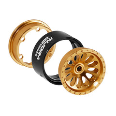 INJORA 0.7" D19 Ripple Aluminum Wheels for 1/30 SCX30