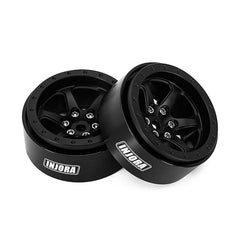 INJORA 1.3" Aluminum Beadlock Wheels offset -4.05mm for 1/24 1/18 RC Crawlers