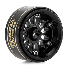 INJORA 0.7" D19 Ripple Black Brass Wheels for 1/30 SCX30