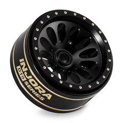 INJORA 0.7" D19 Ripple Black Brass Wheels for 1/30 SCX30