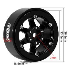 INJORA 1.3" -5.25mm Offset Aluminium Beadlock Wheels for 1/24 1/18 RC Crawler (W1313)