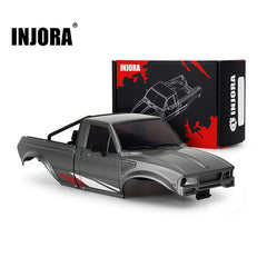 INJORA IR60 Pickup Hard Body with Bed Rack for 1/18 TRX4M Defender Bronco - GREY