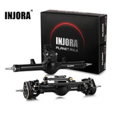 INJORA +4mm Planet Axles with Double Joint Shafts & Brass Steering Knuckles for 1/24 Axial SCX24