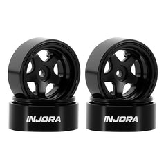 INJORA 0.7" 5-Spoke Aluminum Wheels for 1/30 SCX30