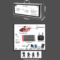 Yu Xiang F119S MD500E Scale GPS Helicopter - Red/Silver