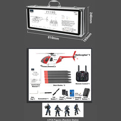 Yu Xiang F119S MD500E Scale GPS Helicopter - Red/White