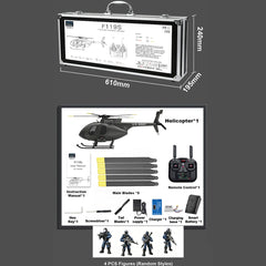 Yu Xiang F119S MD500E Scale GPS Helicopter - Black with Weapons