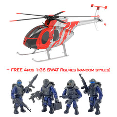 Yu Xiang F119S MD500E Scale GPS Helicopter - Red/Silver