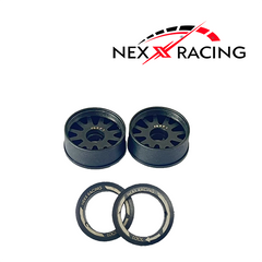 Nexx Racing “JUD” threaded carbon-fiber reinforced EVO Flanged Front Wheels (2) pcs for Mini-Z - F8.5 OFFSET +1
