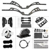 MEUS Racing RC LCG GOLD RUSH V2 Carbon Fiber Chassis & SCX10 Nylon Portal Axles & 313mm Links & Drive Shafts for 1/10 SCX10 Capra