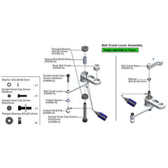 SAB Aluminum Bellcrank - Goblin 630/700/770